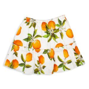 Nev & Lizzie Ruffle Skirt in Oranges